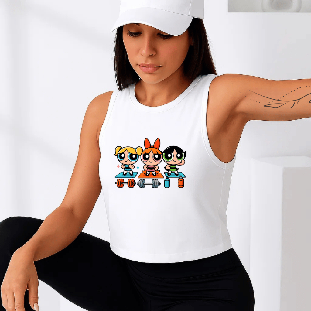 Regata Feminina Estampada Docinho Algodão 100% Premium Academia Fitness Treino Gym Casual Básica Verão