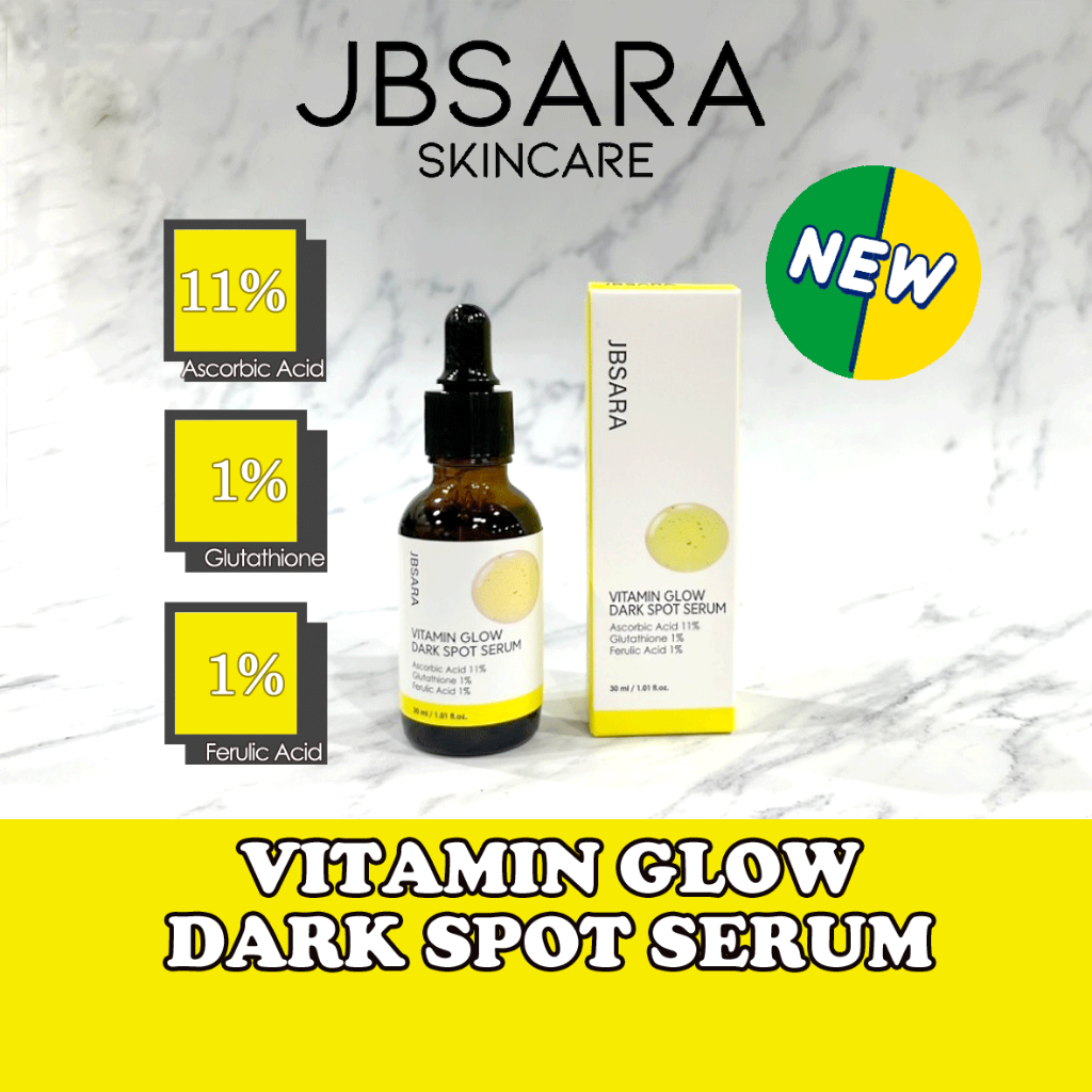 JBSARA Vitamin Glow Dark Spot Serum (Vit C 11% + Glutathione 1% + Ferulic Acid 1%) 30ml
