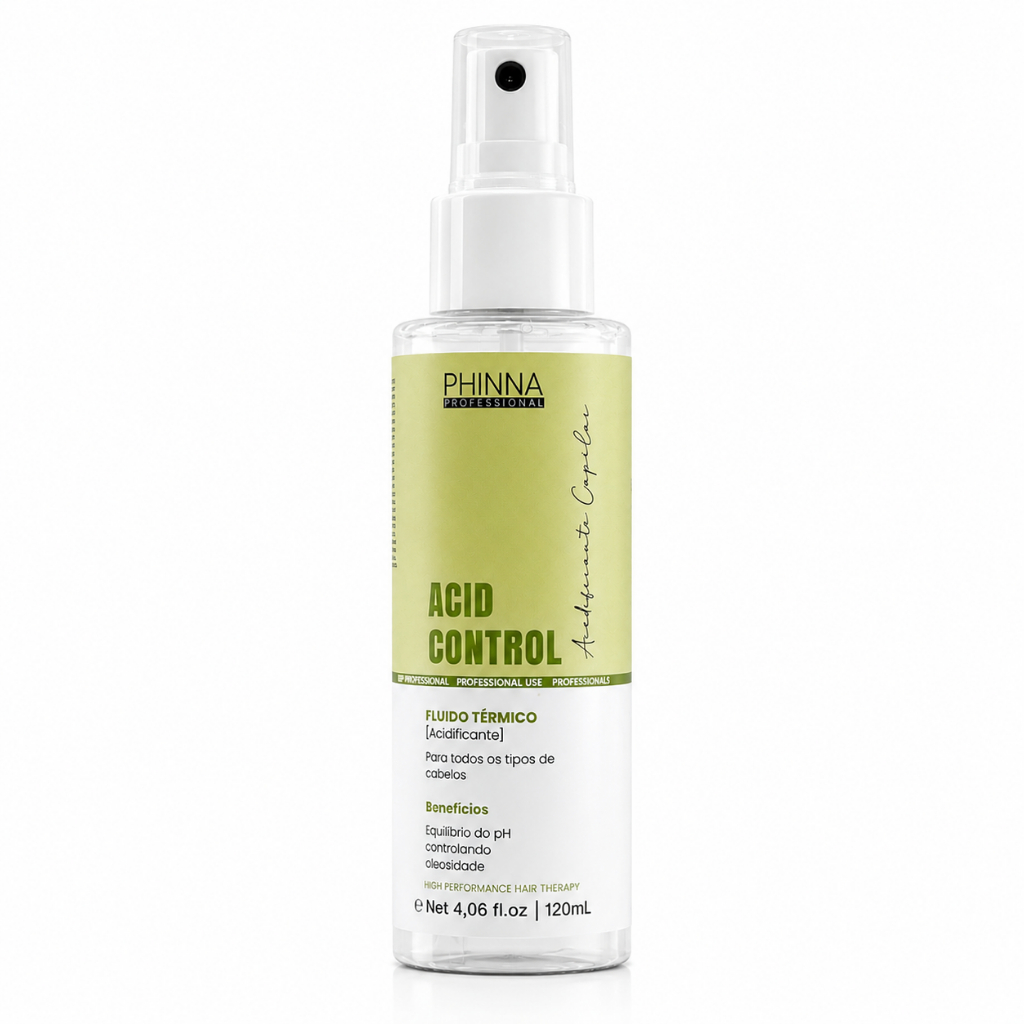 Protetor térmico Capilar Profissional Acid Control Fluído acidificante e regula o pH dos fios