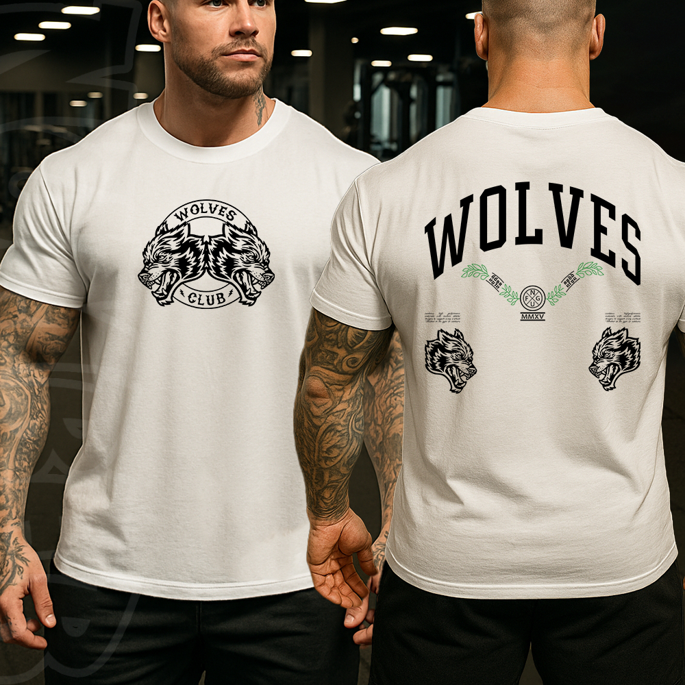 Camisa Camiseta Basica e Oversized Wolves Club lobo Demon Darc Sport streetwear estilosa gym em algodao unissex