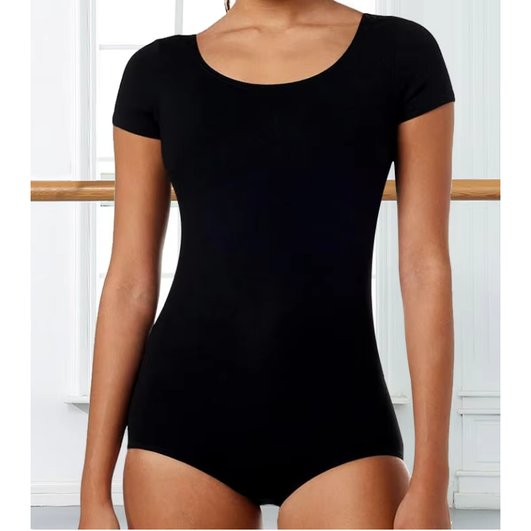 Collant Ballet Meia Manga Body Feminino Adulto em Helanca balé ginástica rítmica, Alta Elástica Bailarina Outfit Adulto