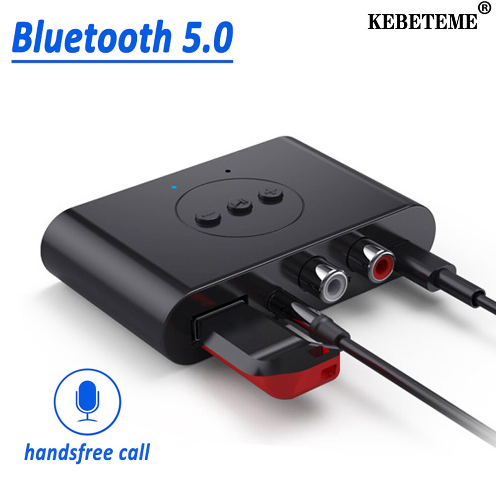 Receptor De Áudio Bluetooth 5.0 De 3,5mm RCA U Disko Adaptador Estéreo Para Carro Amplificador De Alto-Falante Sem Fio