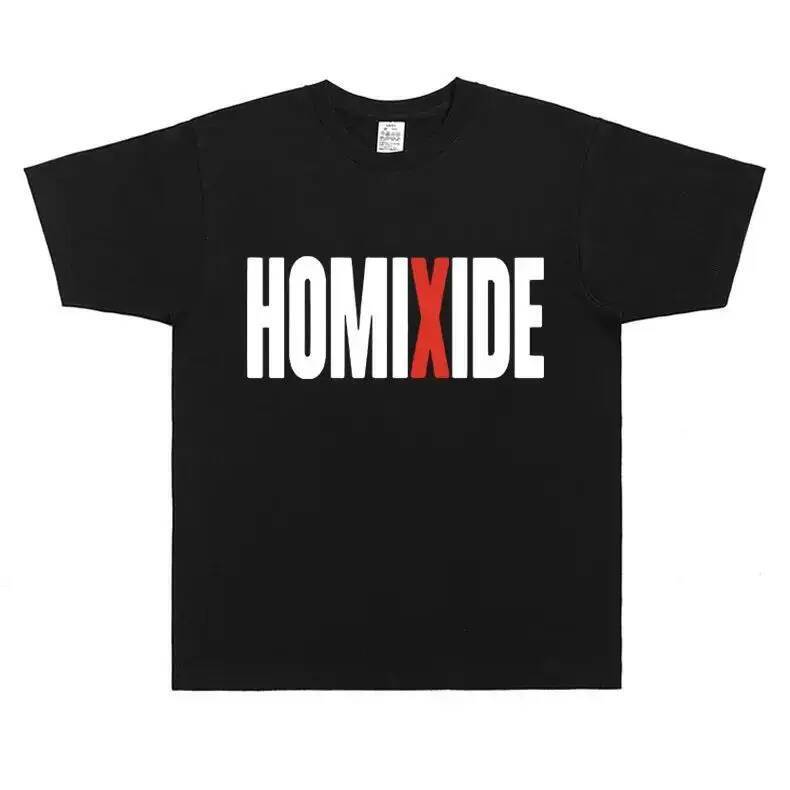Camiseta Playboi Carti Opium Merch, Camiseta Gráfica do Rapper Homixide Gang, Camisetas Oversized Hip Hop
