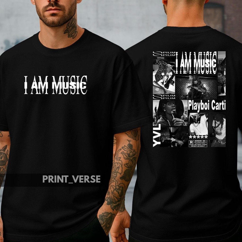 Camiseta Unissex Rapper Playboi Carti Vamipiro Trap I am Music Album Cantor