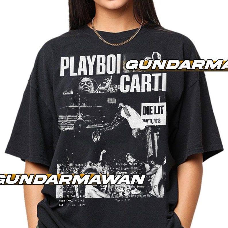 Camiseta Rapper Playboi Carti Ken Carson Lancey Foux Yeat Limitada Premium Divertida Moderna Tendência