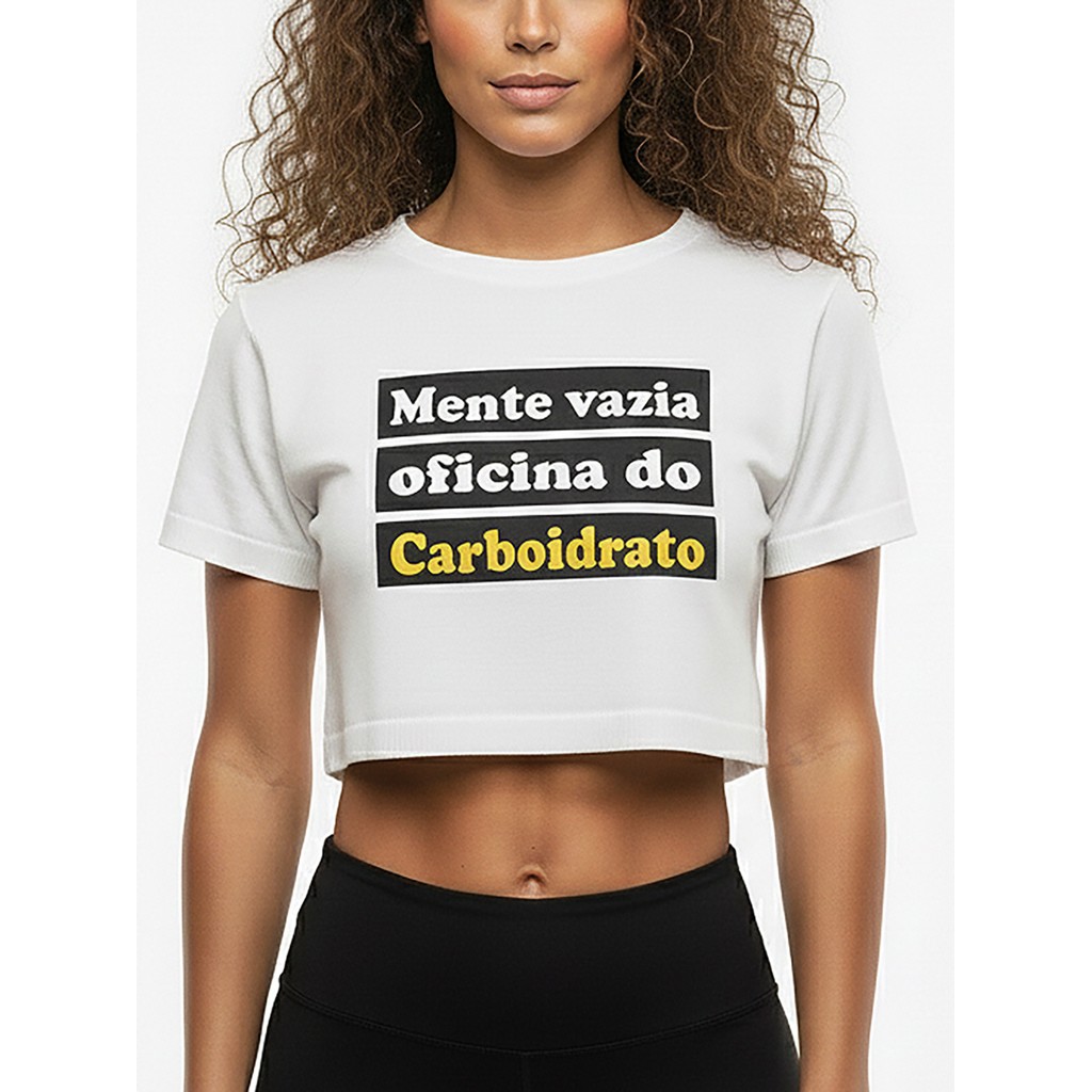 Blusa Cropped Soltinha Tank Fitness Gym Carboidrato