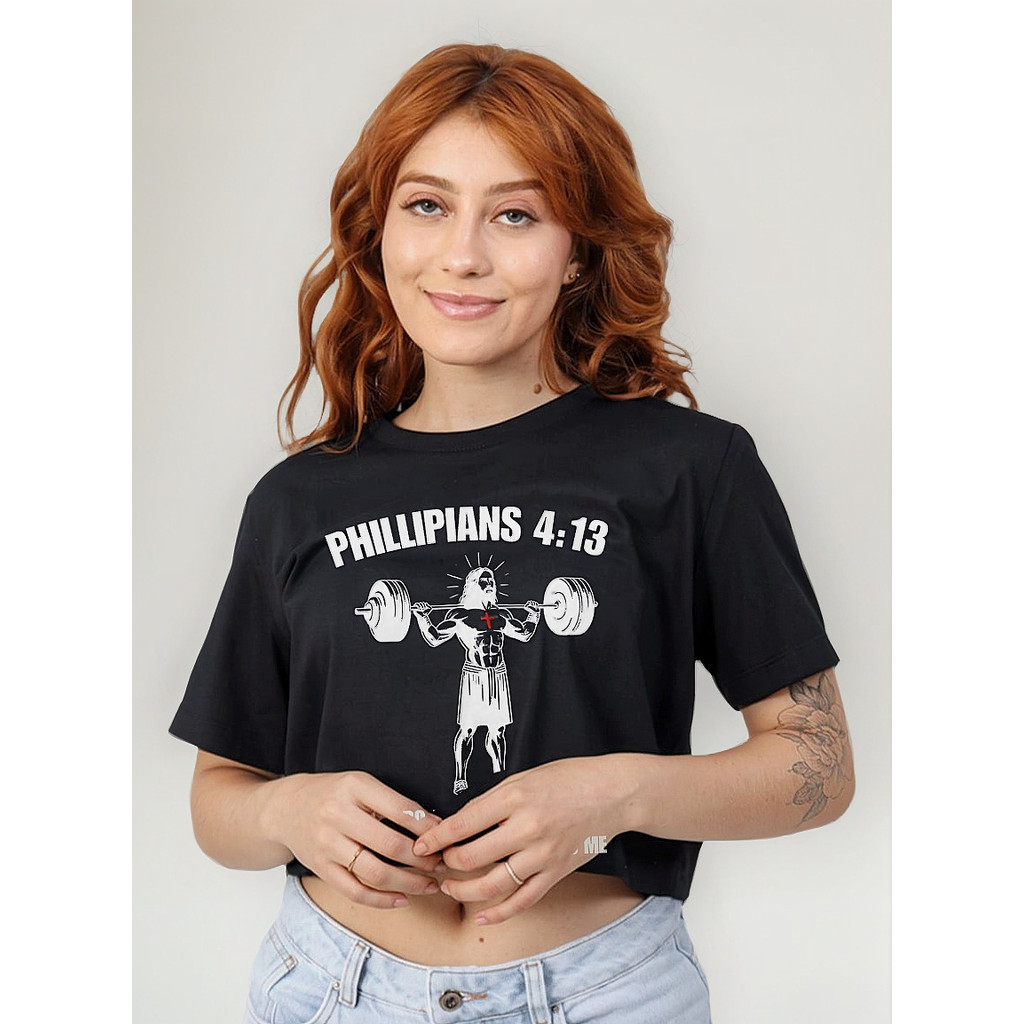 Blusa Cropped Jesus Gym Maromba Treino