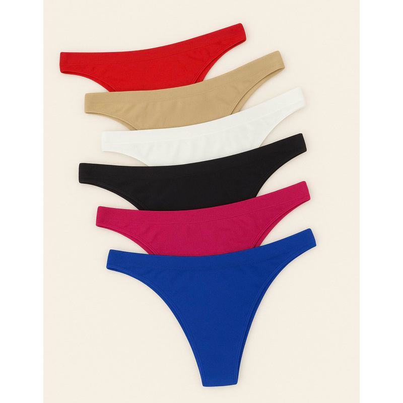 1/2/3/4/5/6 Calcinhas em Poliamida - Não Marca - Corte Seamless - Premium