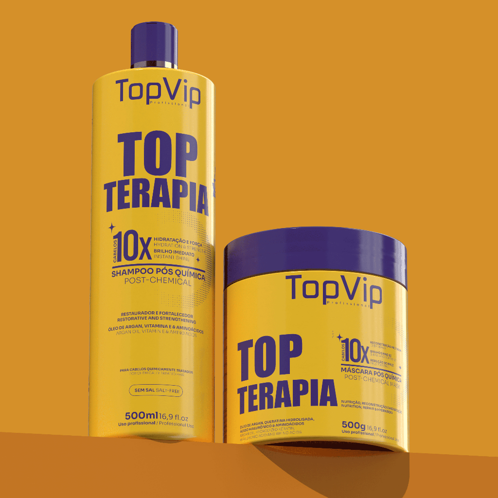 Kit Profissional Shampoo + Máscara Pós-Química | Óleo de Argan | Vitamina E  Aminoácidos Restaurador e Hidratação 500ml