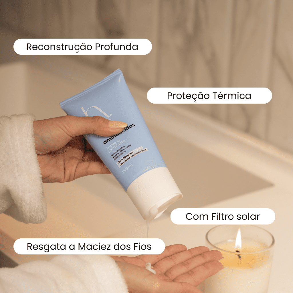 Leave-in Hidratante Aminoácidos Hydra Cosméticos para Cabelos Danificados com Proteção Solar 150mL