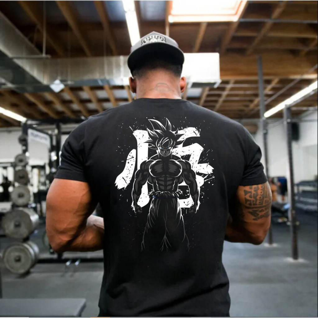 Camiseta Masculina Academia Camisa Oversized Goku Superior Moda GYM