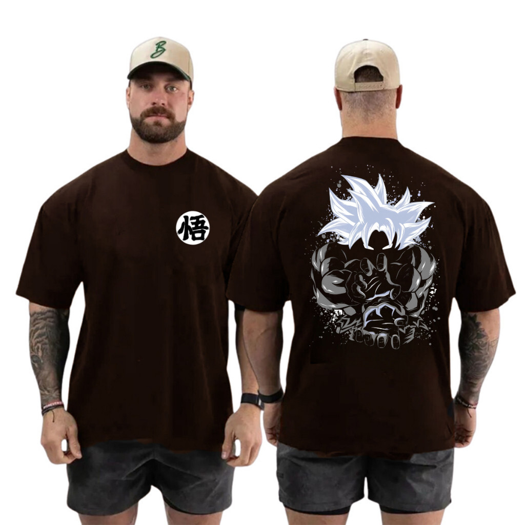Camiseta Camisa Oversized Academia Goku GYM Tshirt 100% Algodão Lançamento
