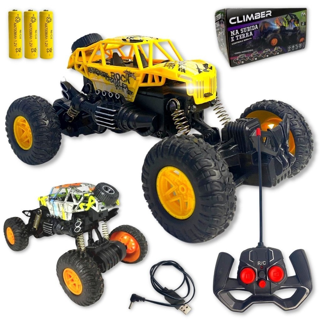 Carrinho De Controle Remoto Jeep Climber Subida Na Terra