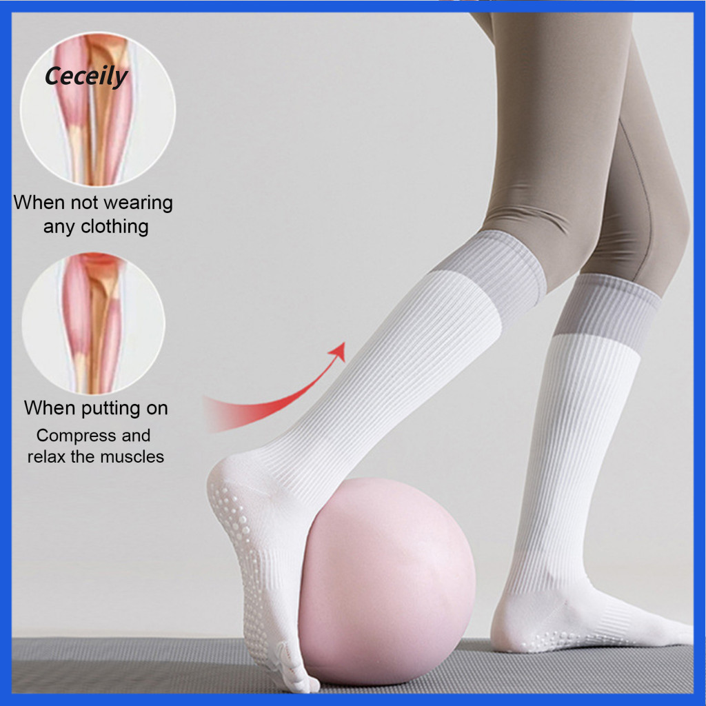 Stretchy Yoga Socks Non-slip with Grip Dots High Elasticity Fitness for Home Gym Exercise – Comfortable Traction for W
