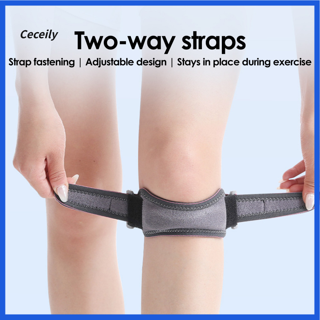Injury Prevention Knee Pad Exercise Support Adjustable Patellar Tendon Strap with Silicone – Brace for Men Women Pain