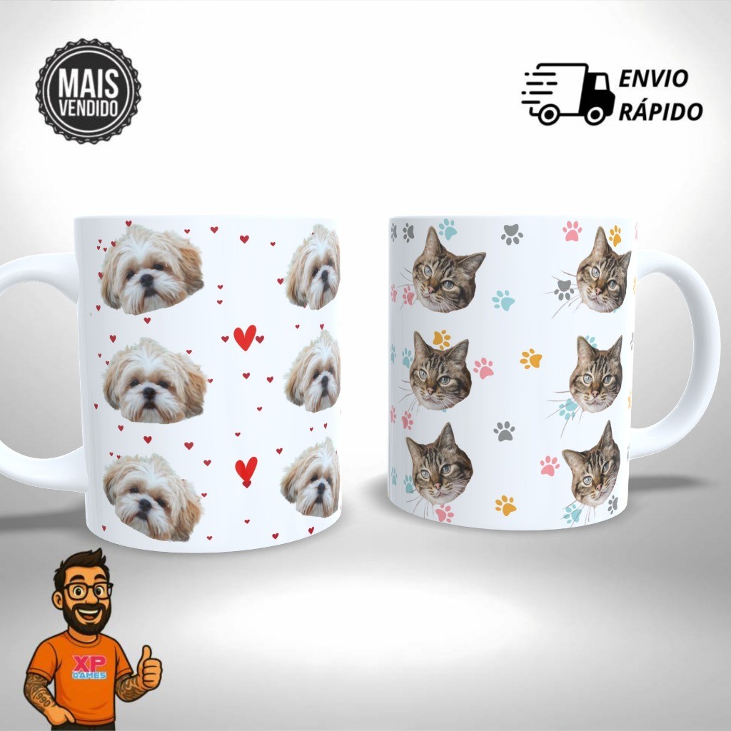 Caneca Personalizada – Foto do seu Pet - Presente Único e Criativo