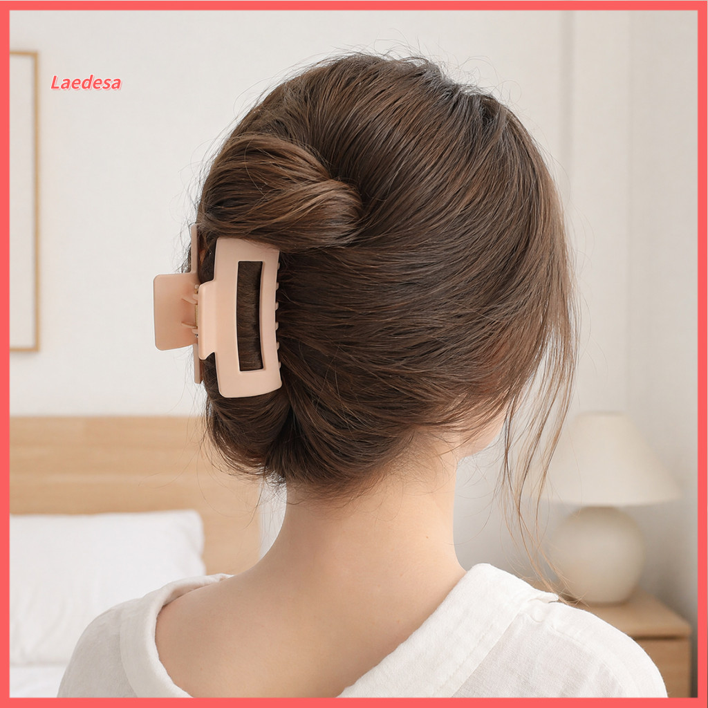 Plastic Hairpin Hair Claw Clip Frosted Rectangle for Women – Hollow Back Design Big Shark for Wear Parties and Outings
