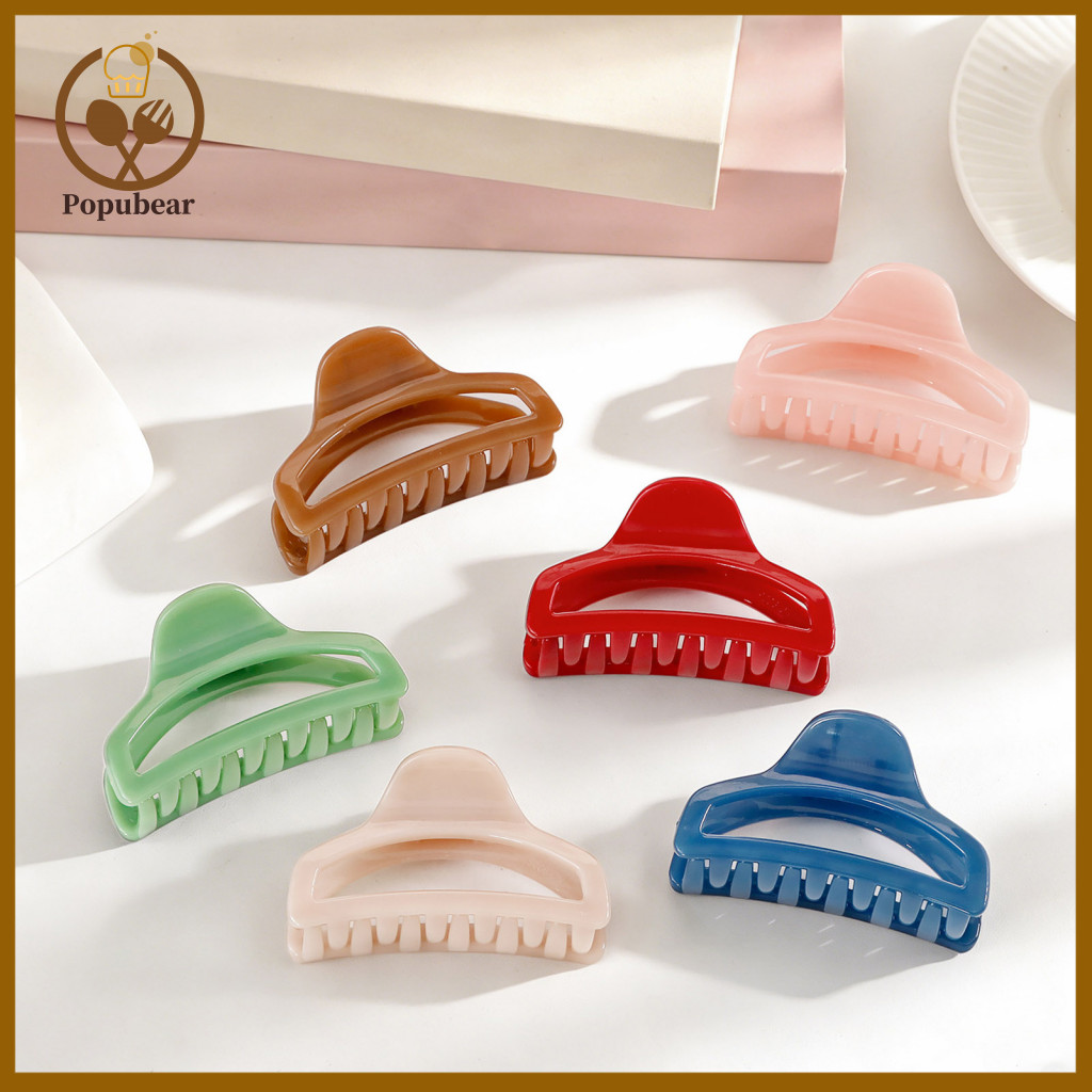Hair Claw Clip Non-slip Back Head for Long Thick Lightweight Acrylic Shark with Hollow Design and Anti-slip Teeth Durabl