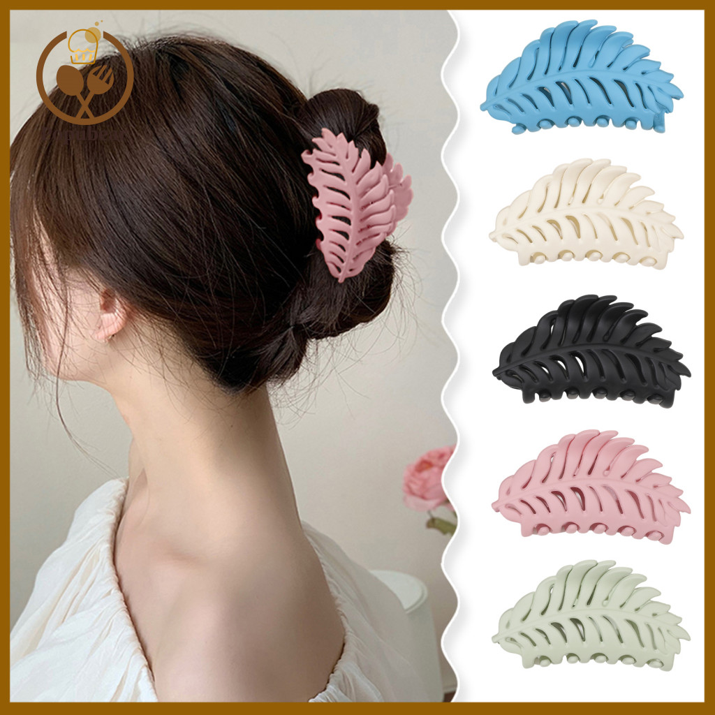 Hair Claw Hairpin Strong Grip Clip Women Leaf Hollow Design Grabber Back Head Shower Stylish Accessories for Durable