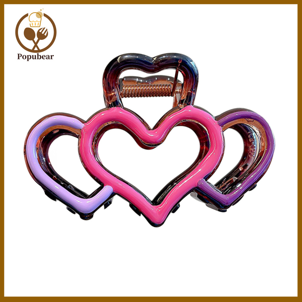 Delicate Style Hair Claw Clip Hollow Heart Design Strong Grip Back Head Women Styling Tool Durable Accessory for Everyda