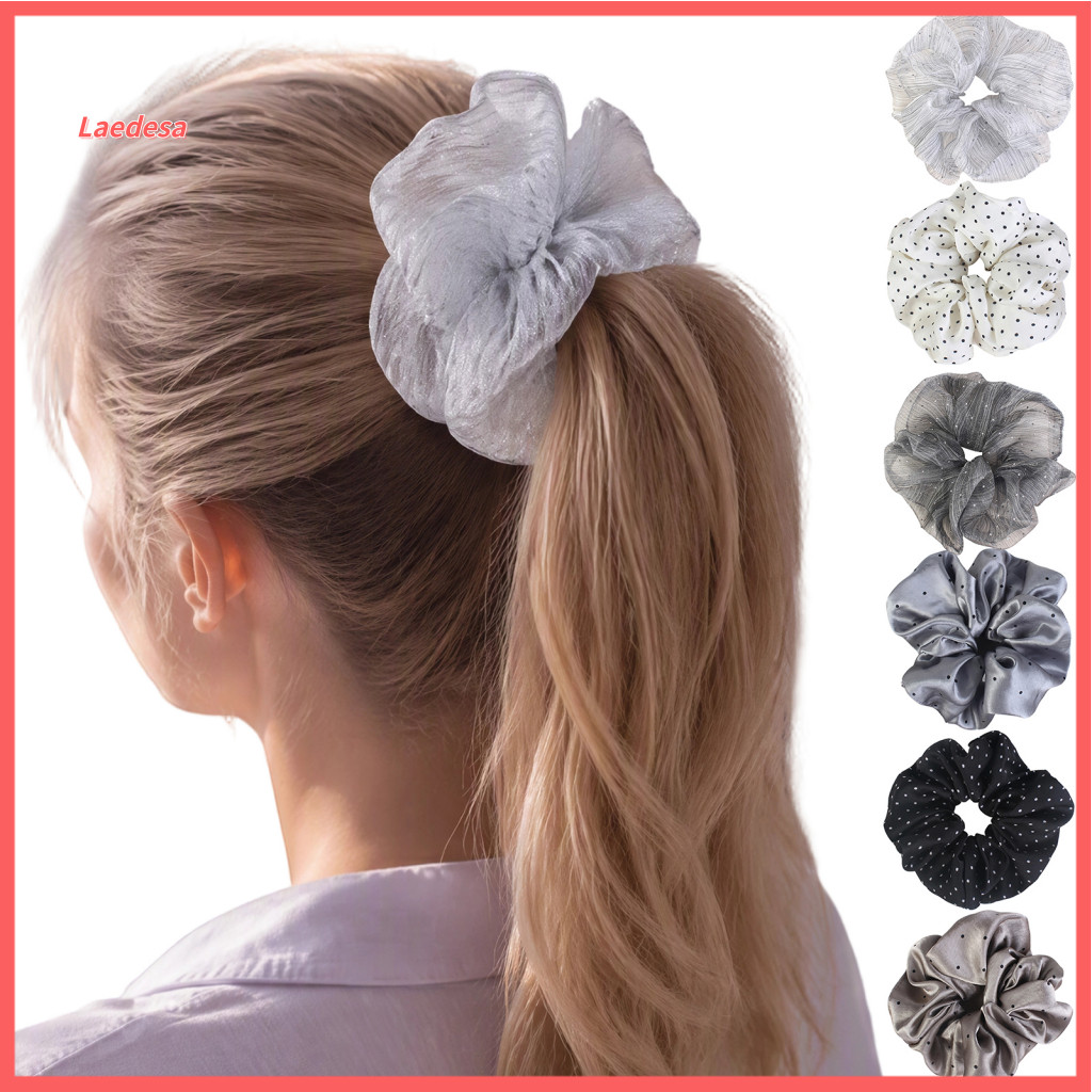 Elastic Hair Ties for Women Light Luxury Scrunchies Retro Polka Dot Tie for Girls – Soft Korean Style Elegant Ponytail