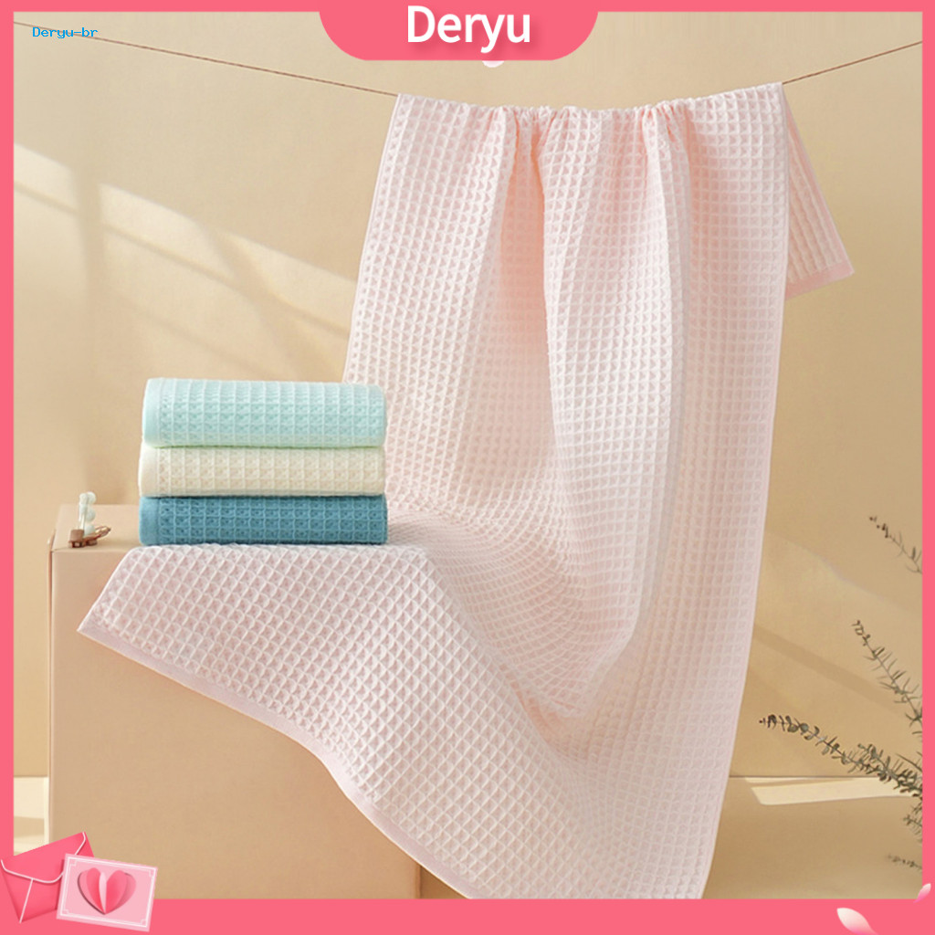 Thickened Beach Towels Luxury Bath for Bathroom Cotton Waffle Towel 70x140cm – Soft Thick Quick-dry Highly Absorbent S