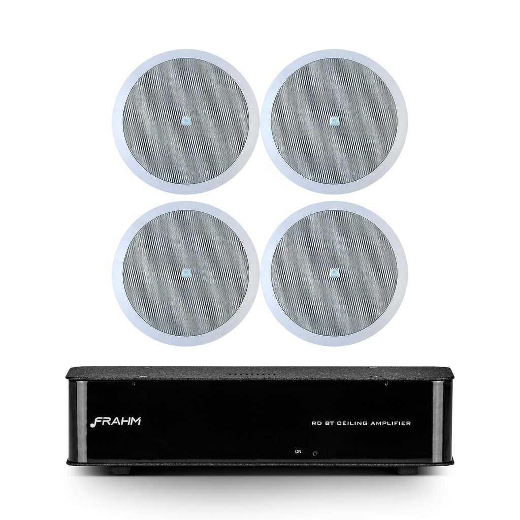 Kit Rd Bt Ceiling Amplifier Frahm + 4 Arandelas 6co2r JBL