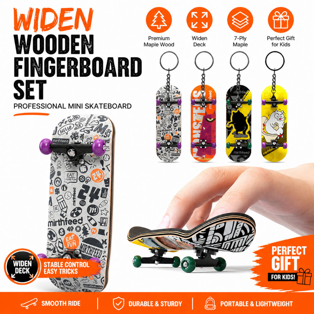 JULIEFASHION Ampliar Conjunto De Fingerboard De Madeira Dedo Scooter Skate Board Maple Wood Profissional Mini Brinquedos