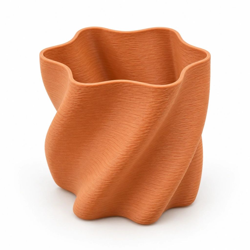 Vaso Cachepô Twist Ondulado Moderno para Planta