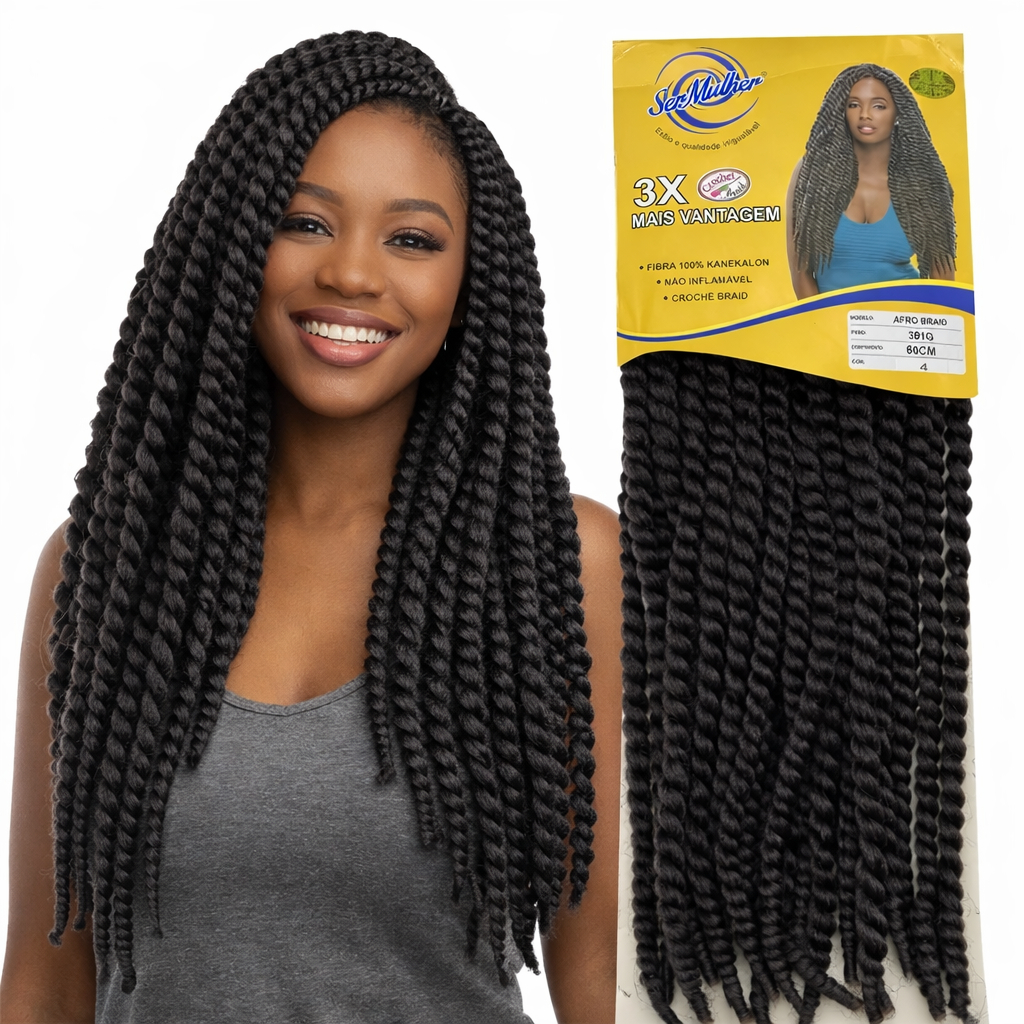 Cabelo TWIST Ser Mulher - Afro Braid - Crochet Braids