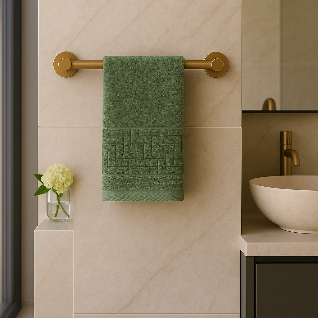 Toalha de Rosto Geométrico Twist 50x70cm Alta Absorção Ultra Macio Versátil
