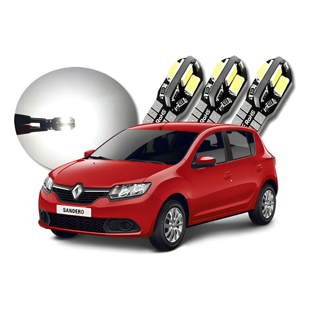 Lampada Teto Sandero Led Teto Led T10 Pingo 3pcs