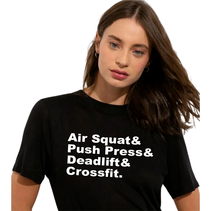 Blusa Academia Crossfit Air Squat  Push Press  Deadlift Confortável