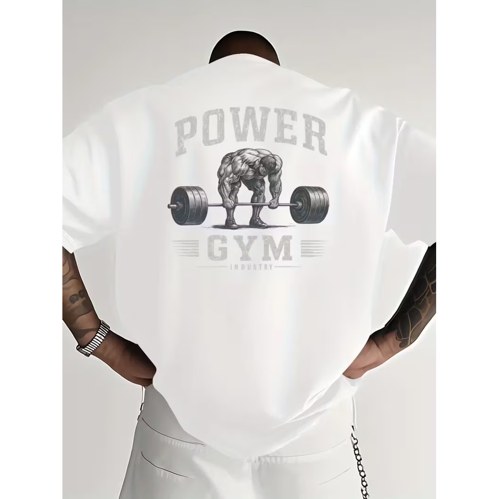 Camiseta Masculina Squat Deadlift Básica Oversized 100% Algodão