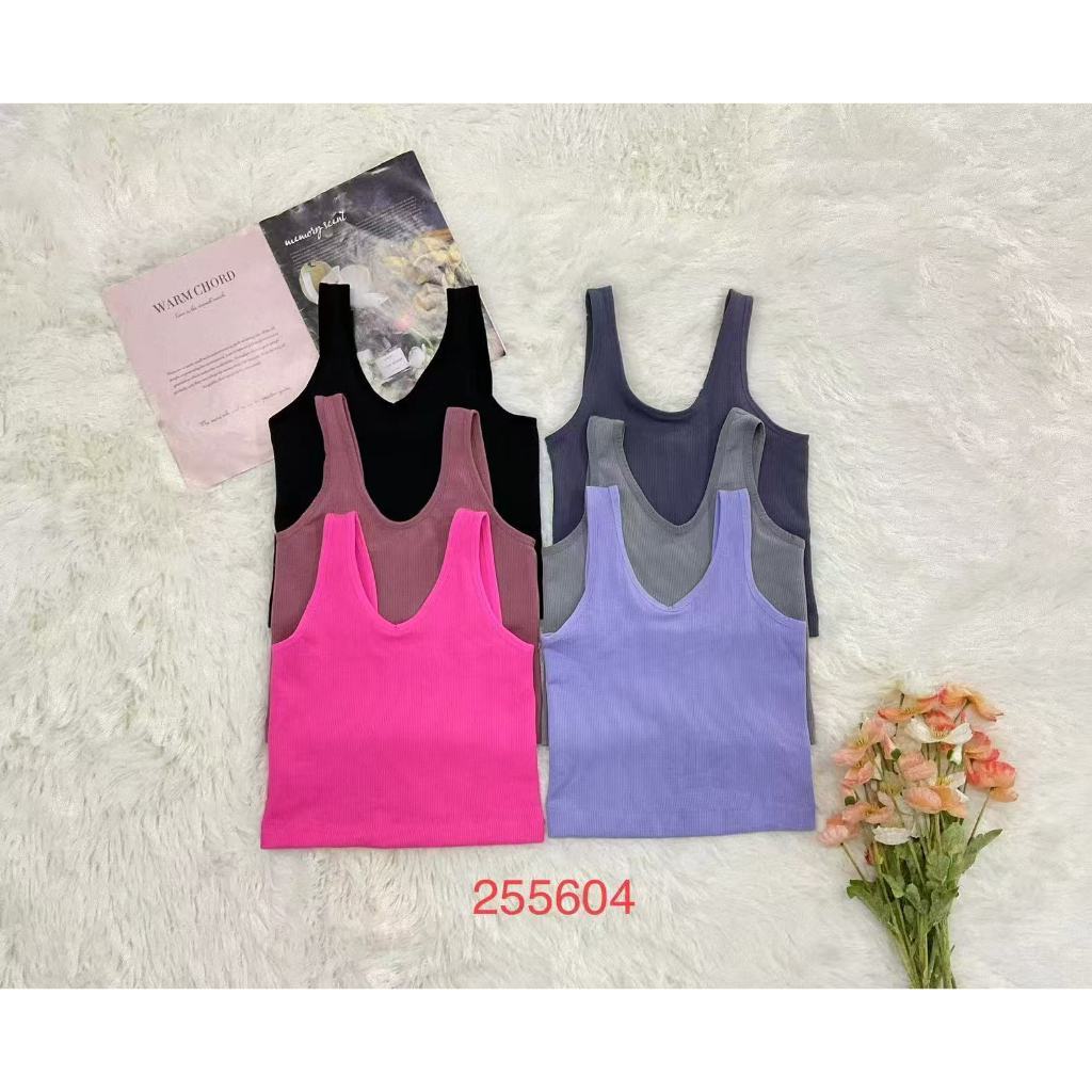 Kit 3 Cropped Canelado Feminino Regata Regata  Mulheres base curto esportes yoga top