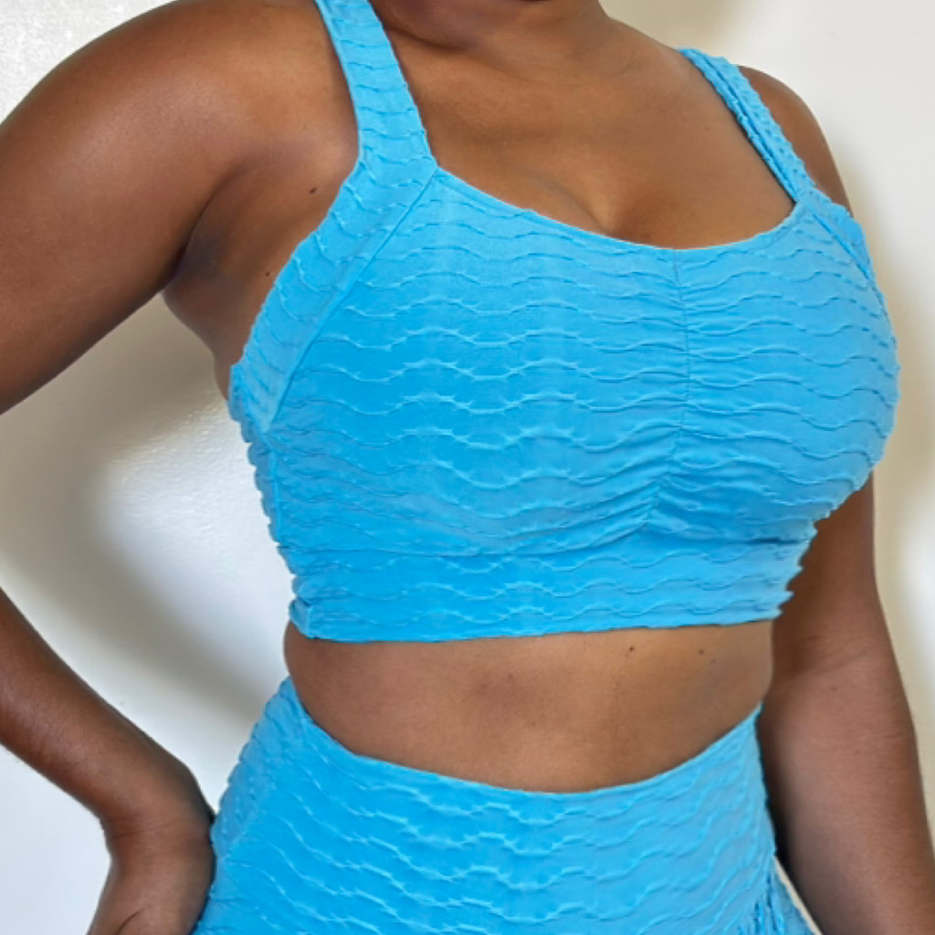 TOP BROCADO FEMININO GABI  - ACADEMIA - IOGA - CROSSFIT