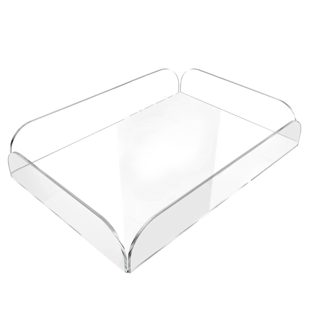 Bandeja em Acrilico Transparente Cristal - Diversos Tamanhos - Acrílico 100% Puro