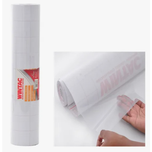 Papel Adesivo De Contacto Transparente Cristal 45cm X 25m - 60Micras Win