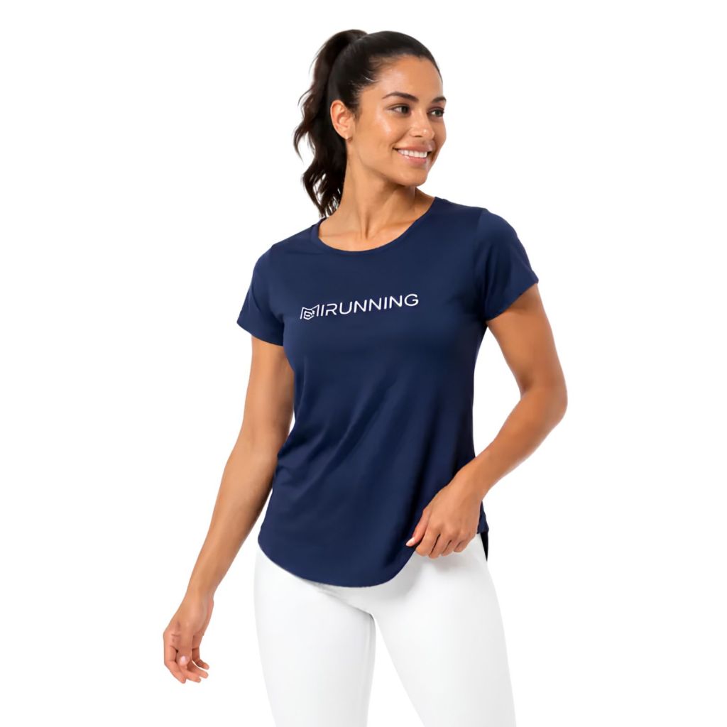 Blusa Feminina Milena Running Marinho Academia