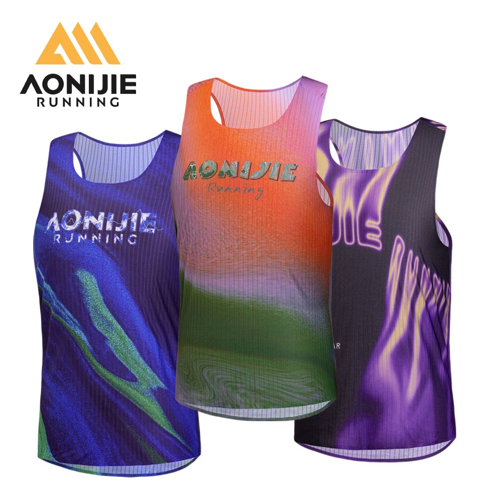 AONIJIE FM5264 Marathon Race Tank Masculino Leve Quick Dry Running Training Singlet
