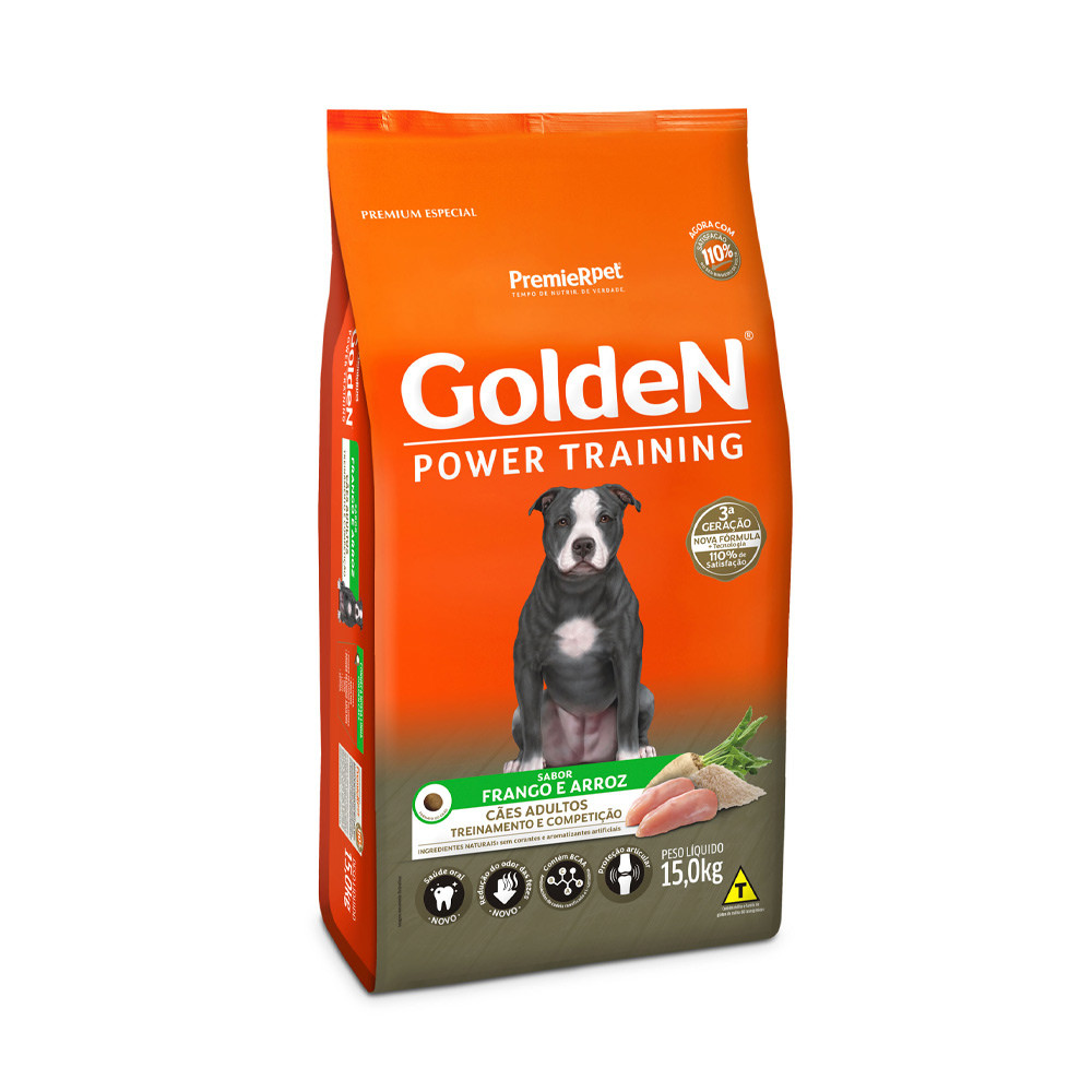 Ração para cães adultos Golden Power Training - 15kg