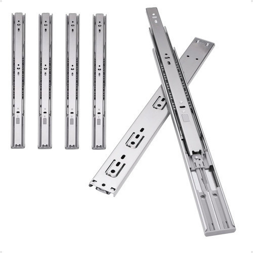 Kit 4 Corrediça Telescópica 45cm Trilho Gaveta 35kg 2 Pares