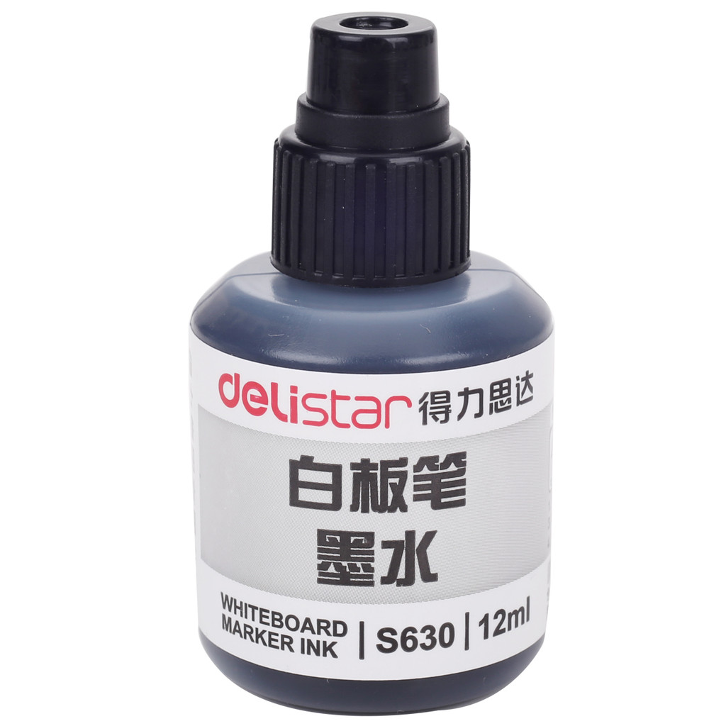 Deli Whiteboard Pen Ink 12ml Recarga Preto Azul Vermelho deli Papelaria Atacado