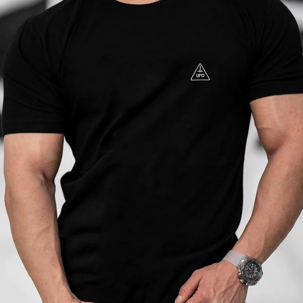 Manfinity Homme Homens Camiseta Bordado de letras