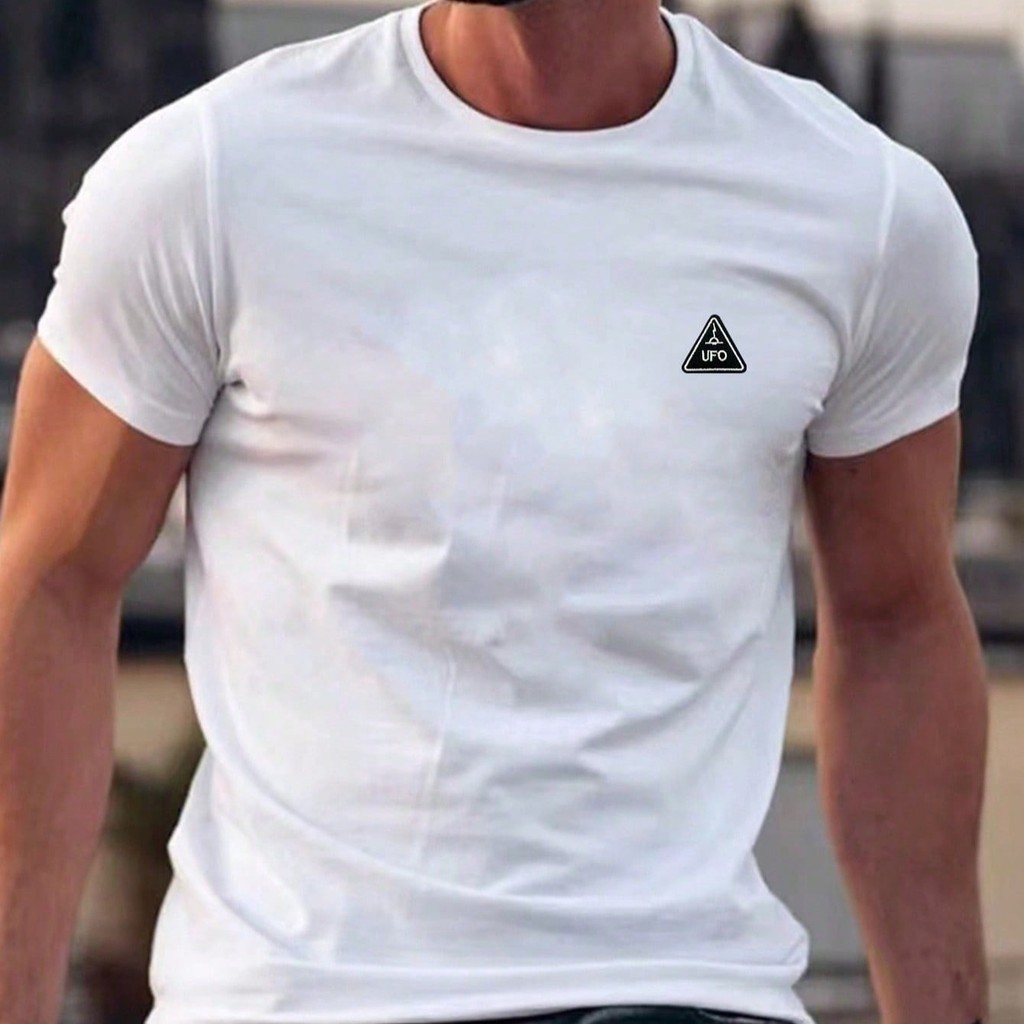 Manfinity Homme Homens Camiseta Bordado de letras