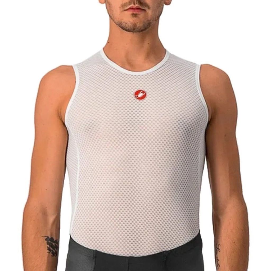 Camisa Segunda Pele Castelli Pro Issue Sleeveless Térmica Branca