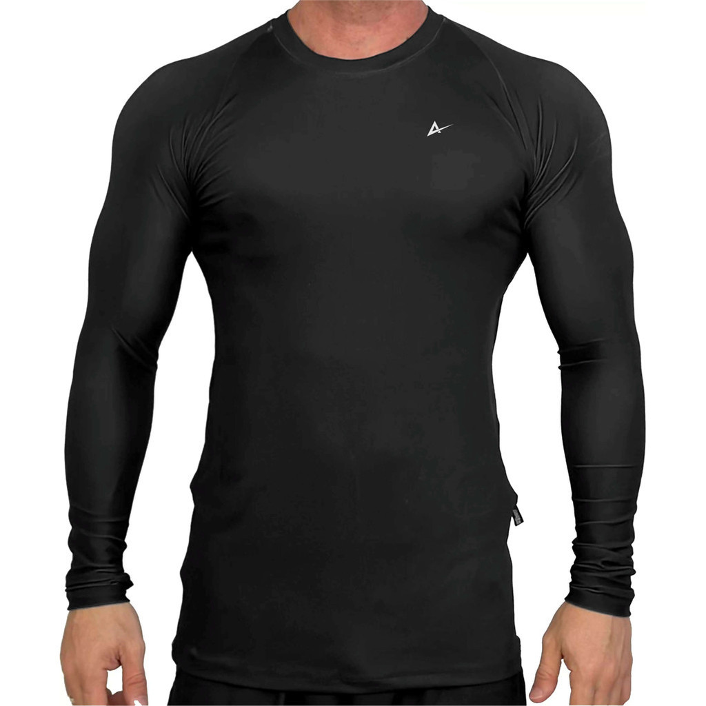 Blusa Compressão Manga Longa Lisa Preta