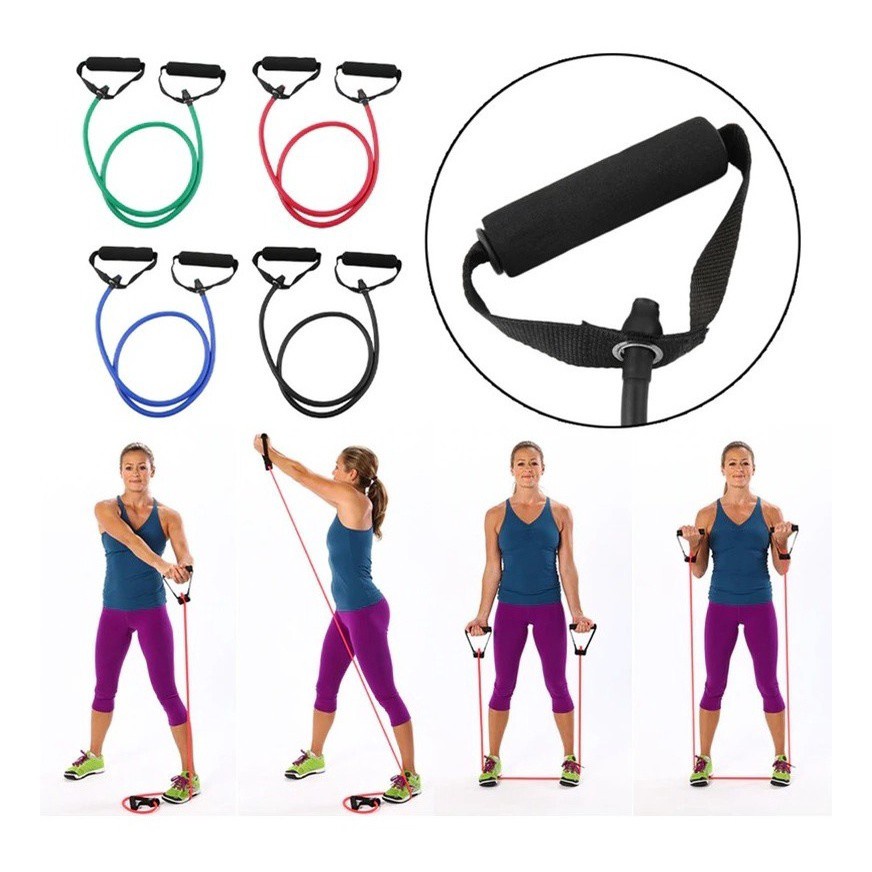 Elástico Extensor Exercicio Treino Power Tube 1,40CM Fitness Musculação Pilates PROMOÇÃO SHOPEE