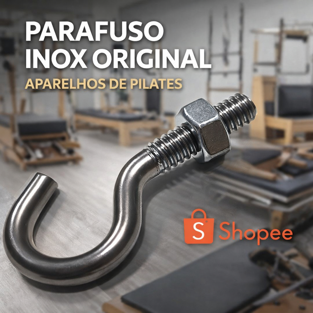 Parafuso Olhal com Porca Step Chair Reformer Pilates Metalife ORIGINAL Nota Fiscal