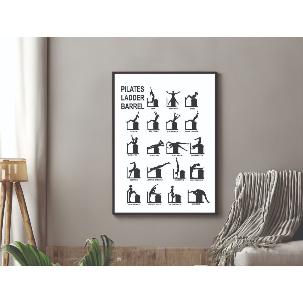 Quadro pilates Ladder Barrel Reformer Exercícios Clássicos de Pilates Solo mat Cadillac QNPLS